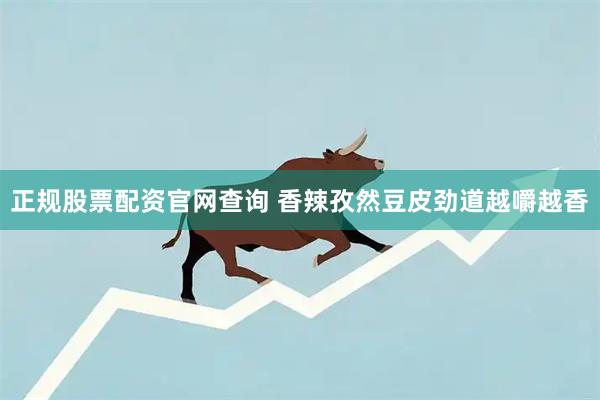 正规股票配资官网查询 香辣孜然豆皮劲道越嚼越香